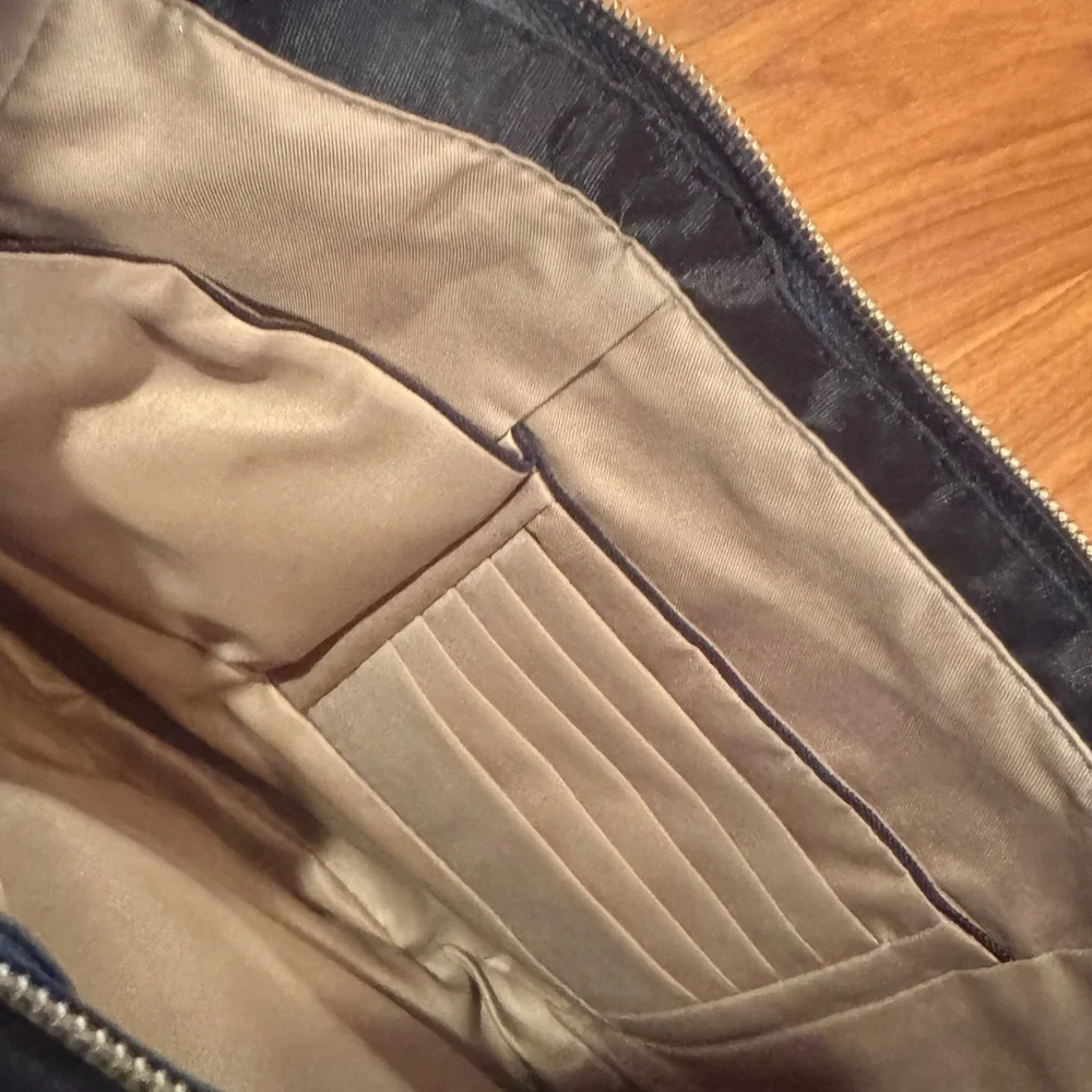 Black Crossbody Bag with Multiple Zippers - Picture 5 of 6